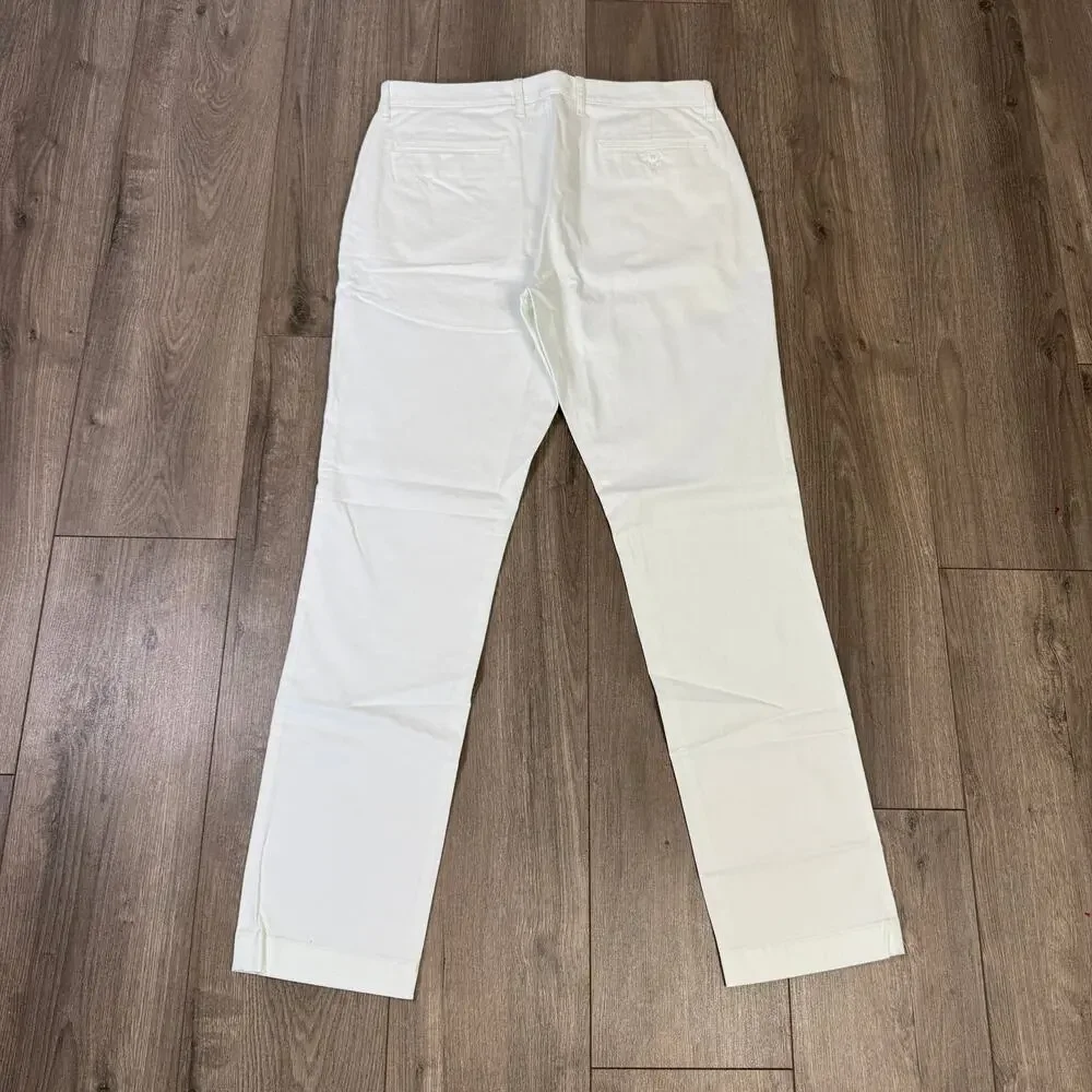 J.Crew 1040 Athletic Tapered-Fit Stretch Chino Pant Mens 32x32 White Hand Pocket